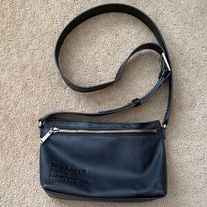 Ted Baker Black Belt Bag with Gold Accents